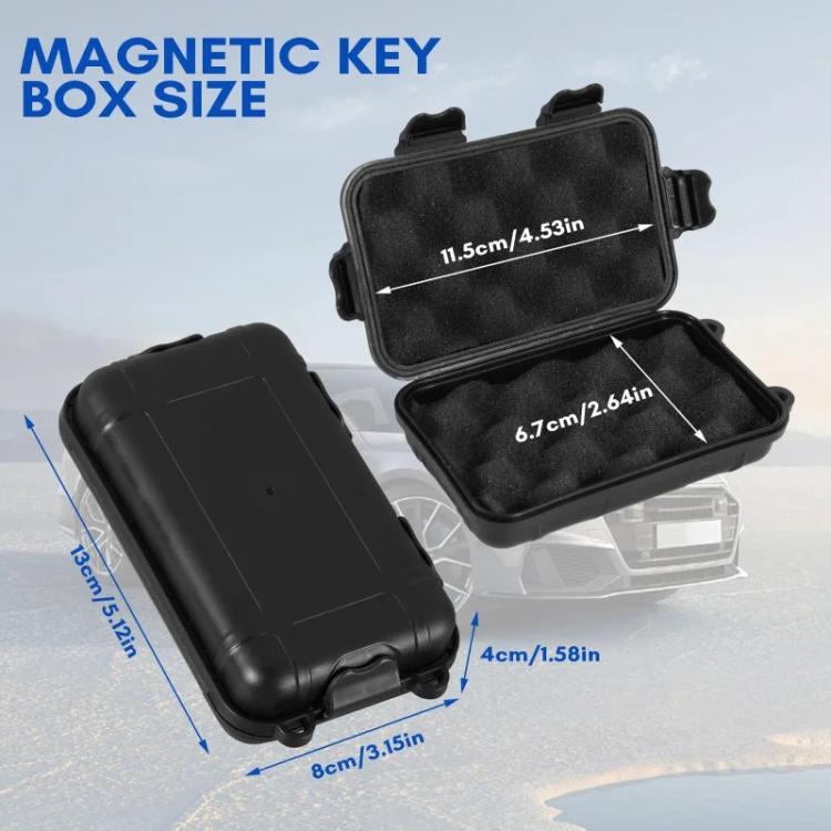 Outdoor Car Magnetic Car Key Storage Box Storage Tool Case - Black