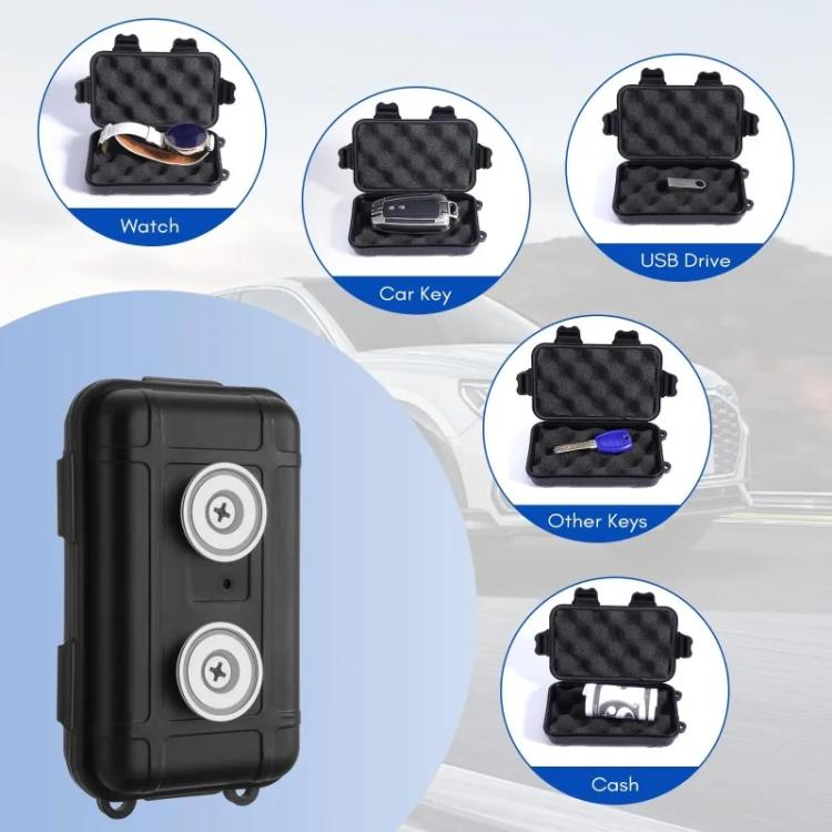 Outdoor Car Magnetic Car Key Storage Box Storage Tool Case - Black