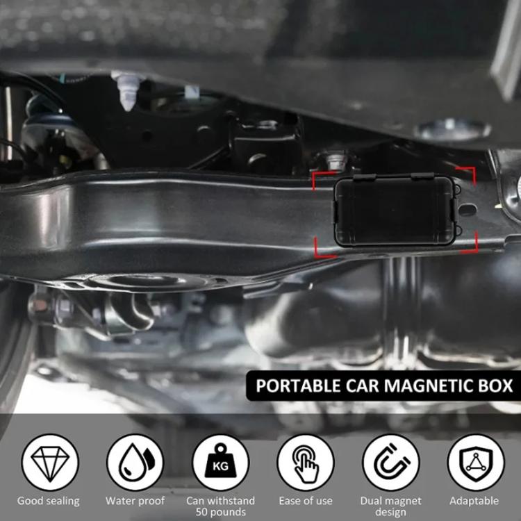 Outdoor Car Magnetic Car Key Storage Box Storage Tool Case - Black