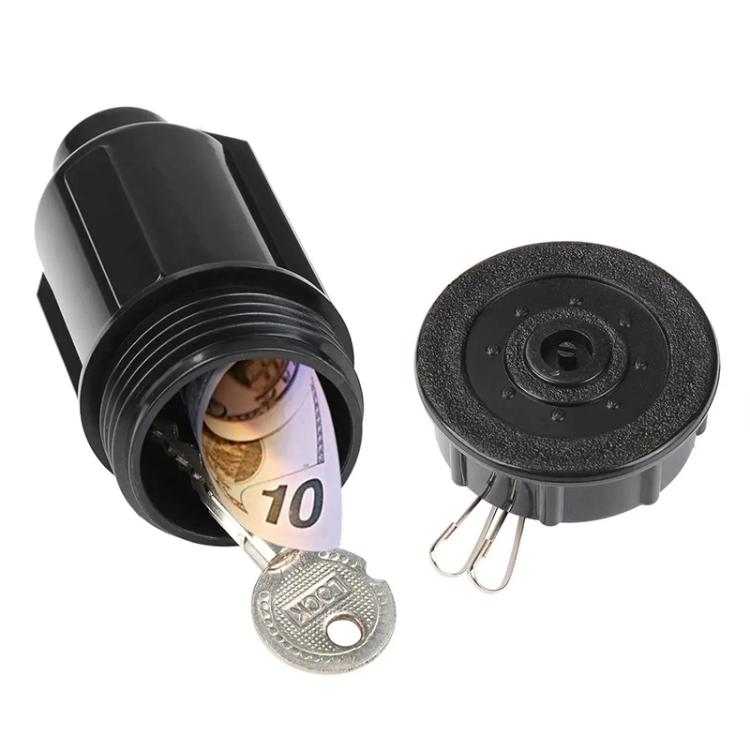 Garden Water Nozzle Key Storage Box Sprinkler Key Hider - Black