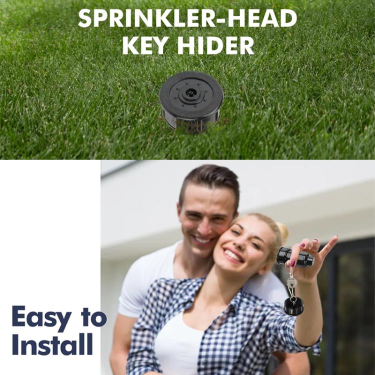 Garden Water Nozzle Key Storage Box Sprinkler Key Hider - Black