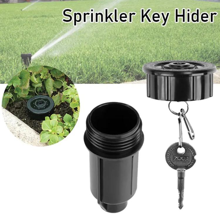 Garden Water Nozzle Key Storage Box Sprinkler Key Hider - Black