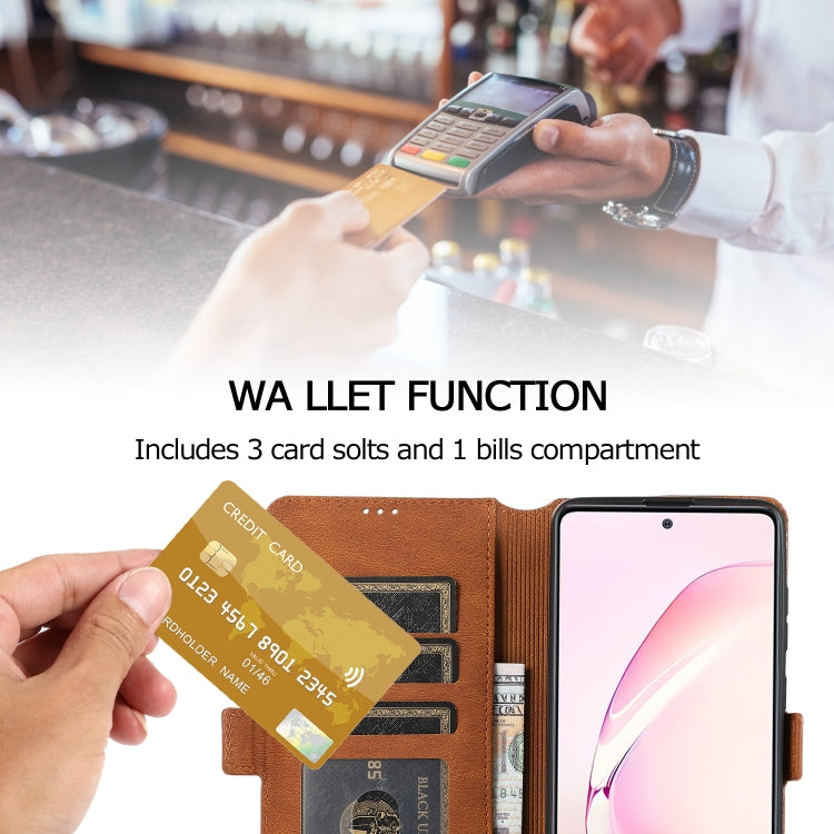 For Samsung Galaxy Note 10 Lite Retro Magnetic Closing Clasp Horizontal Flip Leather Case with Holder & Card Slots & Photo Frame & Wallet