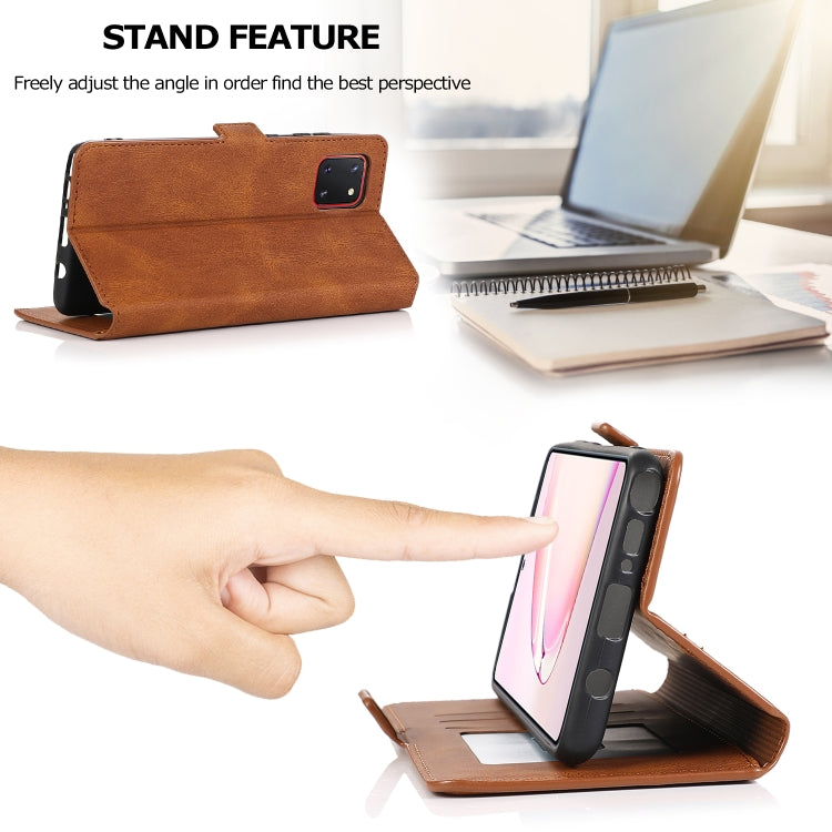 For Samsung Galaxy Note 10 Lite Retro Magnetic Closing Clasp Horizontal Flip Leather Case with Holder & Card Slots & Photo Frame & Wallet