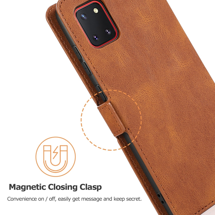 For Samsung Galaxy Note 10 Lite Retro Magnetic Closing Clasp Horizontal Flip Leather Case with Holder & Card Slots & Photo Frame & Wallet
