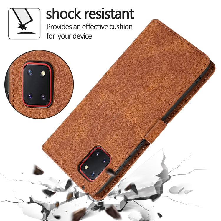 For Samsung Galaxy Note 10 Lite Retro Magnetic Closing Clasp Horizontal Flip Leather Case with Holder & Card Slots & Photo Frame & Wallet