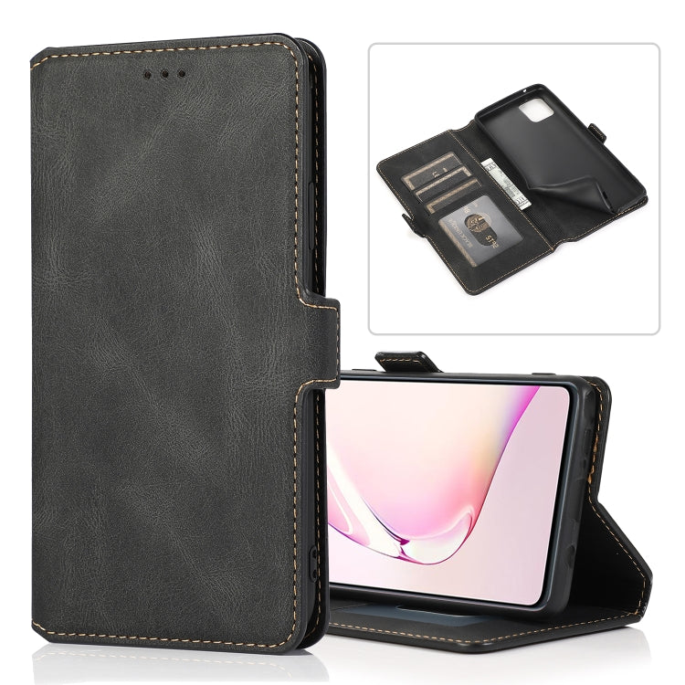 For Samsung Galaxy Note 10 Lite Retro Magnetic Closing Clasp Horizontal Flip Leather Case with Holder & Card Slots & Photo Frame & Wallet