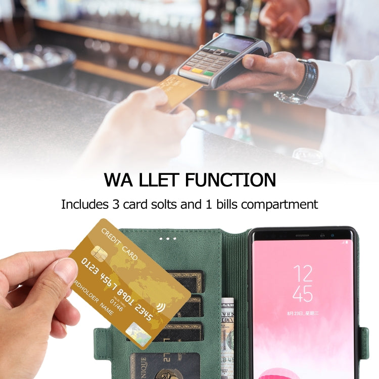 For Samsung Galaxy Note 8 Retro Magnetic Closing Clasp Horizontal Flip Leather Case with Holder & Card Slots & Photo Frame & Wallet