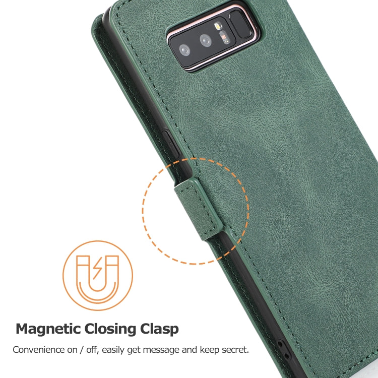 For Samsung Galaxy Note 8 Retro Magnetic Closing Clasp Horizontal Flip Leather Case with Holder & Card Slots & Photo Frame & Wallet