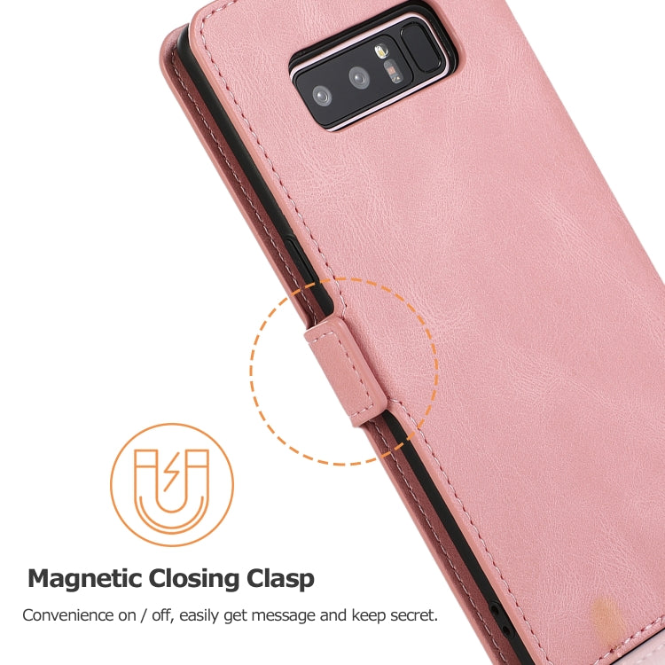 For Samsung Galaxy Note 8 Retro Magnetic Closing Clasp Horizontal Flip Leather Case with Holder & Card Slots & Photo Frame & Wallet