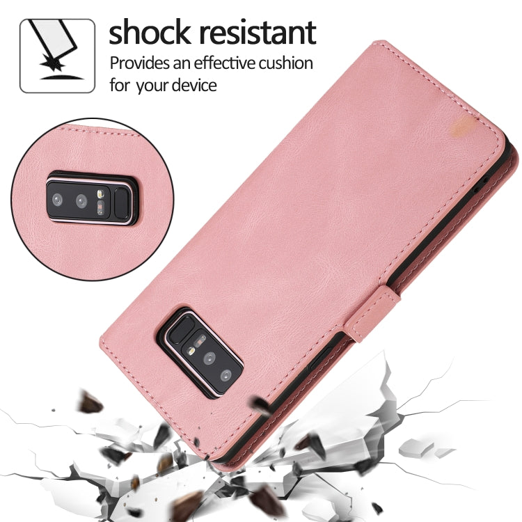 For Samsung Galaxy Note 8 Retro Magnetic Closing Clasp Horizontal Flip Leather Case with Holder & Card Slots & Photo Frame & Wallet