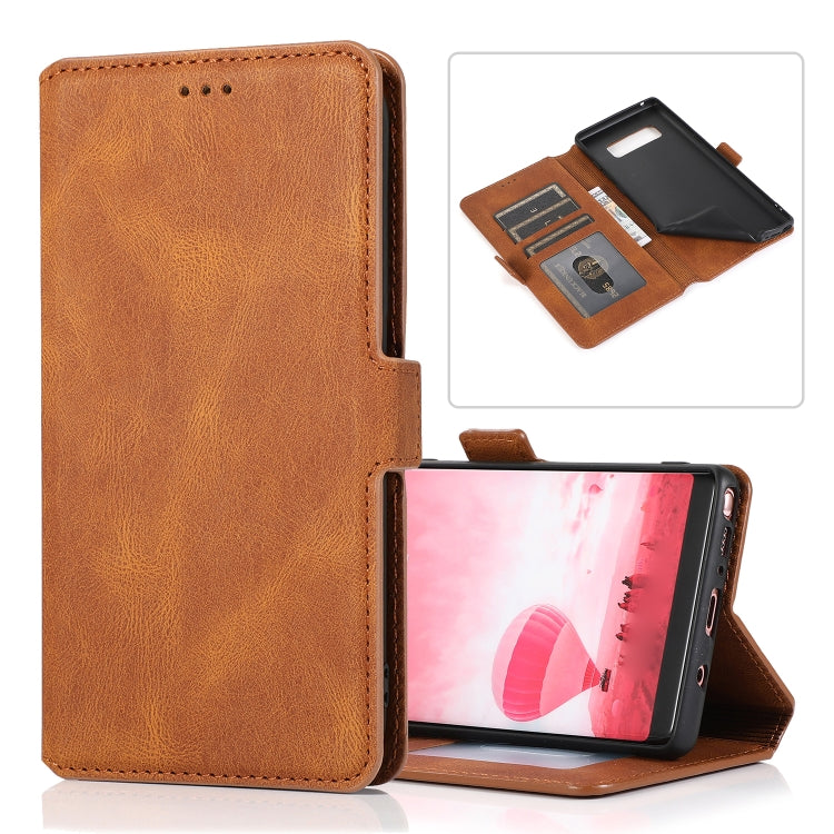 For Samsung Galaxy Note 8 Retro Magnetic Closing Clasp Horizontal Flip Leather Case with Holder & Card Slots & Photo Frame & Wallet