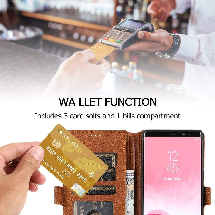 For Samsung Galaxy Note 8 Retro Magnetic Closing Clasp Horizontal Flip Leather Case with Holder & Card Slots & Photo Frame & Wallet
