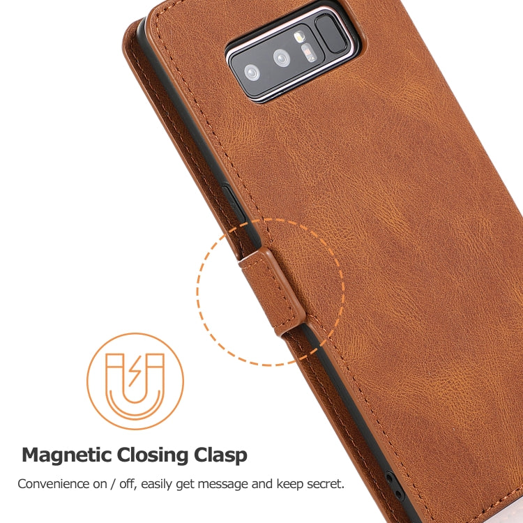 For Samsung Galaxy Note 8 Retro Magnetic Closing Clasp Horizontal Flip Leather Case with Holder & Card Slots & Photo Frame & Wallet