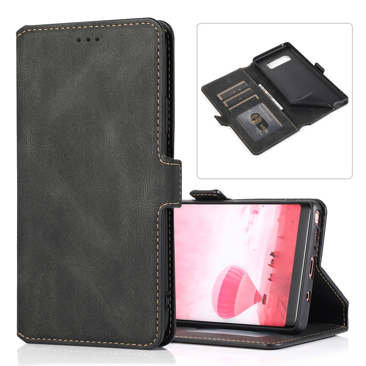 For Samsung Galaxy Note 8 Retro Magnetic Closing Clasp Horizontal Flip Leather Case with Holder & Card Slots & Photo Frame & Wallet