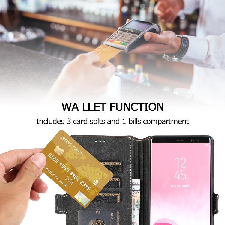 For Samsung Galaxy Note 8 Retro Magnetic Closing Clasp Horizontal Flip Leather Case with Holder & Card Slots & Photo Frame & Wallet
