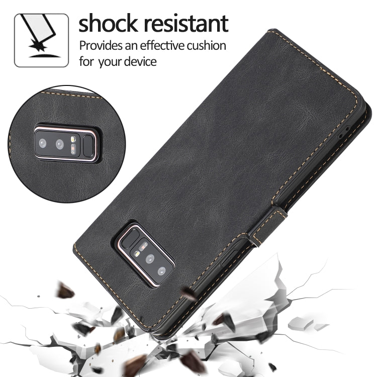 For Samsung Galaxy Note 8 Retro Magnetic Closing Clasp Horizontal Flip Leather Case with Holder & Card Slots & Photo Frame & Wallet