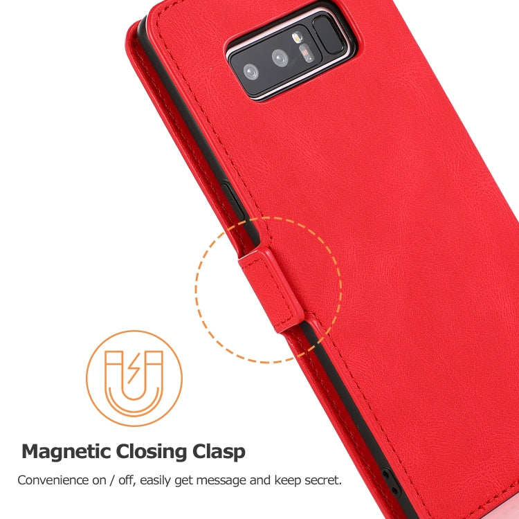 For Samsung Galaxy Note 8 Retro Magnetic Closing Clasp Horizontal Flip Leather Case with Holder & Card Slots & Photo Frame & Wallet