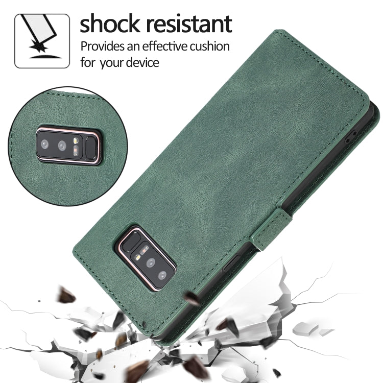 For Samsung Galaxy Note 8 Retro Magnetic Closing Clasp Horizontal Flip Leather Case with Holder & Card Slots & Photo Frame & Wallet