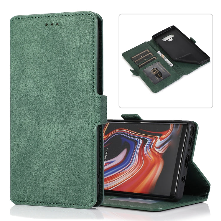 For Samsung Galaxy Note 9 Retro Magnetic Closing Clasp Horizontal Flip Leather Case with Holder & Card Slots & Photo Frame & Wallet