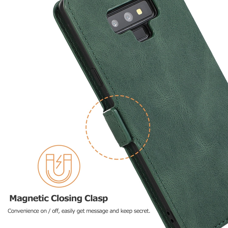 For Samsung Galaxy Note 9 Retro Magnetic Closing Clasp Horizontal Flip Leather Case with Holder & Card Slots & Photo Frame & Wallet