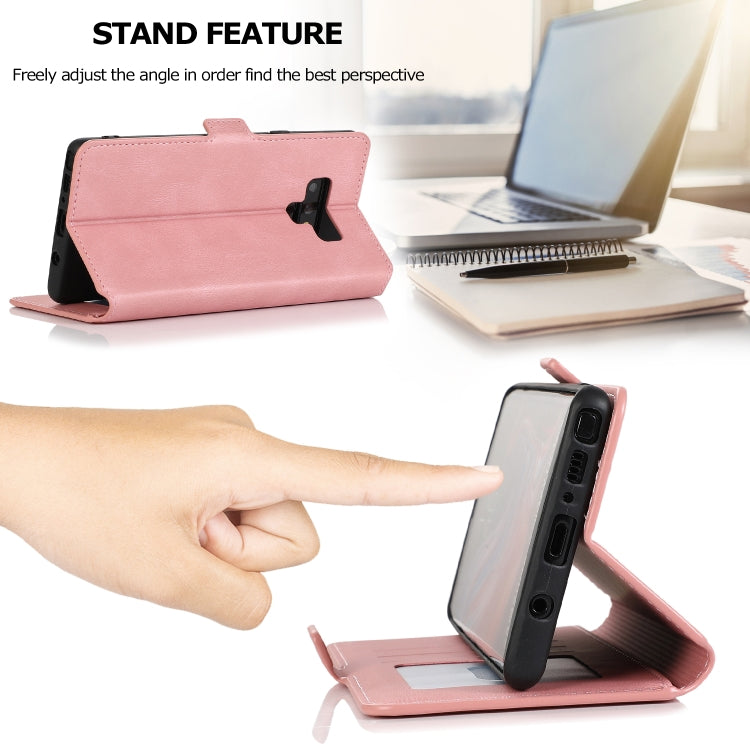 For Samsung Galaxy Note 9 Retro Magnetic Closing Clasp Horizontal Flip Leather Case with Holder & Card Slots & Photo Frame & Wallet