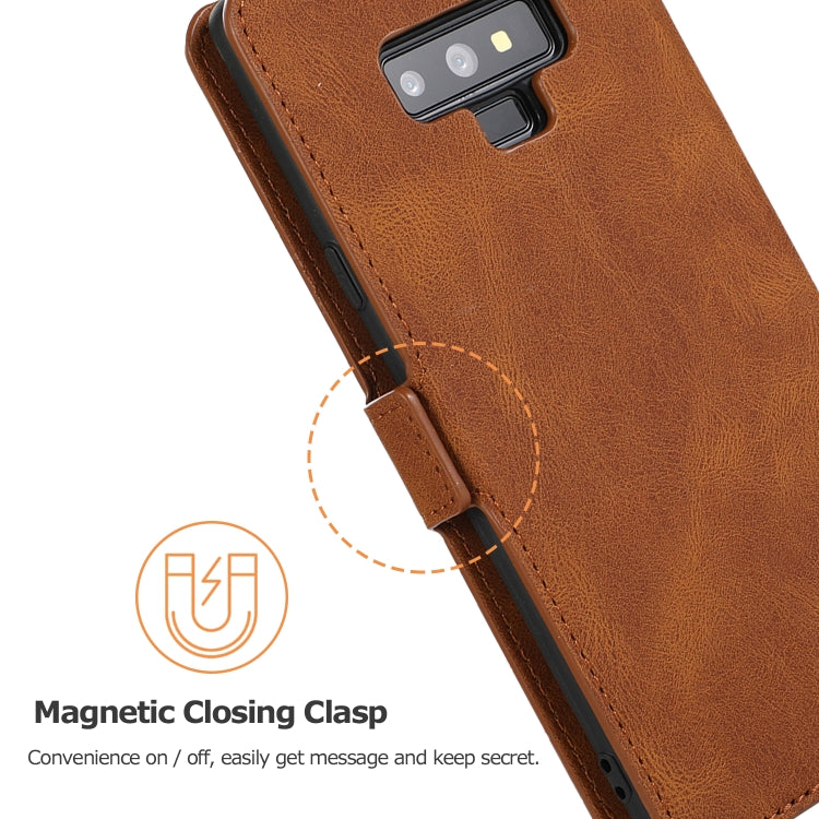 For Samsung Galaxy Note 9 Retro Magnetic Closing Clasp Horizontal Flip Leather Case with Holder & Card Slots & Photo Frame & Wallet