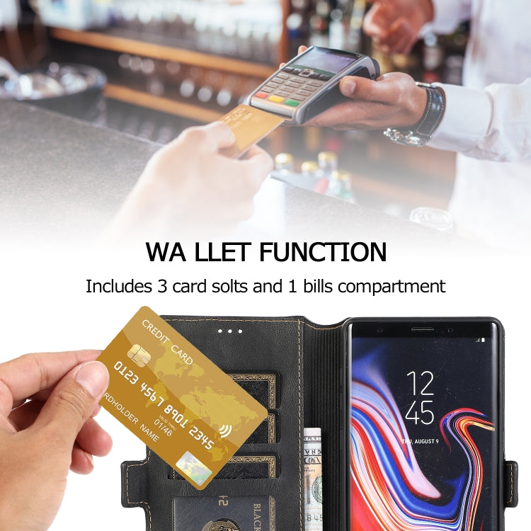 For Samsung Galaxy Note 9 Retro Magnetic Closing Clasp Horizontal Flip Leather Case with Holder & Card Slots & Photo Frame & Wallet