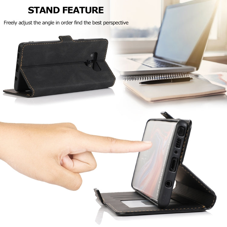 For Samsung Galaxy Note 9 Retro Magnetic Closing Clasp Horizontal Flip Leather Case with Holder & Card Slots & Photo Frame & Wallet