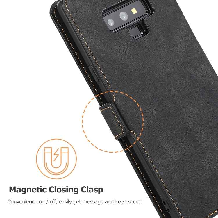 For Samsung Galaxy Note 9 Retro Magnetic Closing Clasp Horizontal Flip Leather Case with Holder & Card Slots & Photo Frame & Wallet