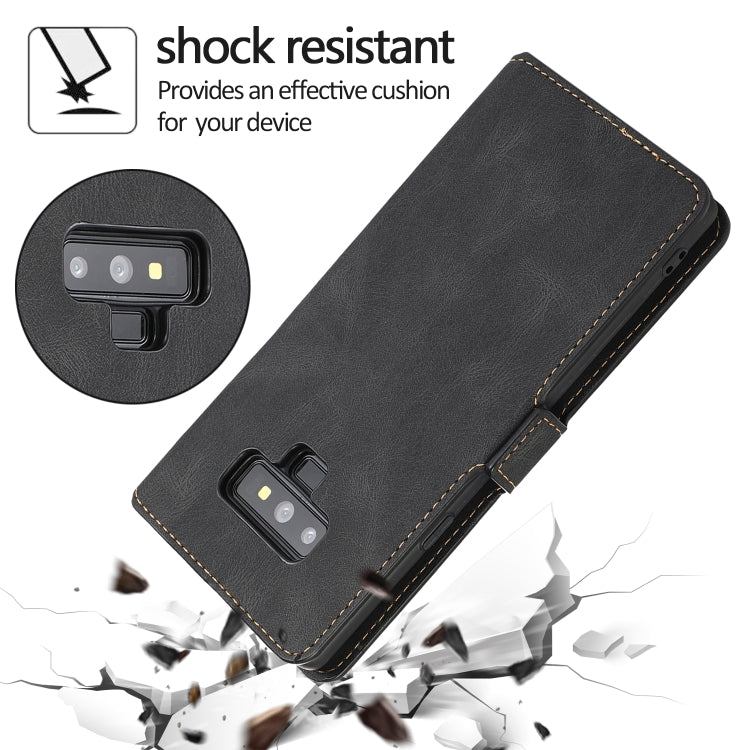 For Samsung Galaxy Note 9 Retro Magnetic Closing Clasp Horizontal Flip Leather Case with Holder & Card Slots & Photo Frame & Wallet
