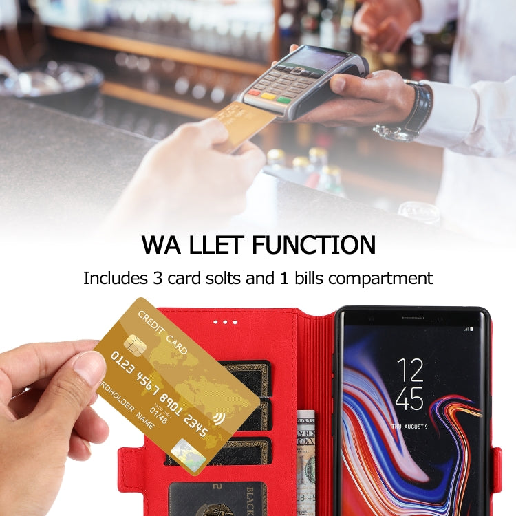 For Samsung Galaxy Note 9 Retro Magnetic Closing Clasp Horizontal Flip Leather Case with Holder & Card Slots & Photo Frame & Wallet
