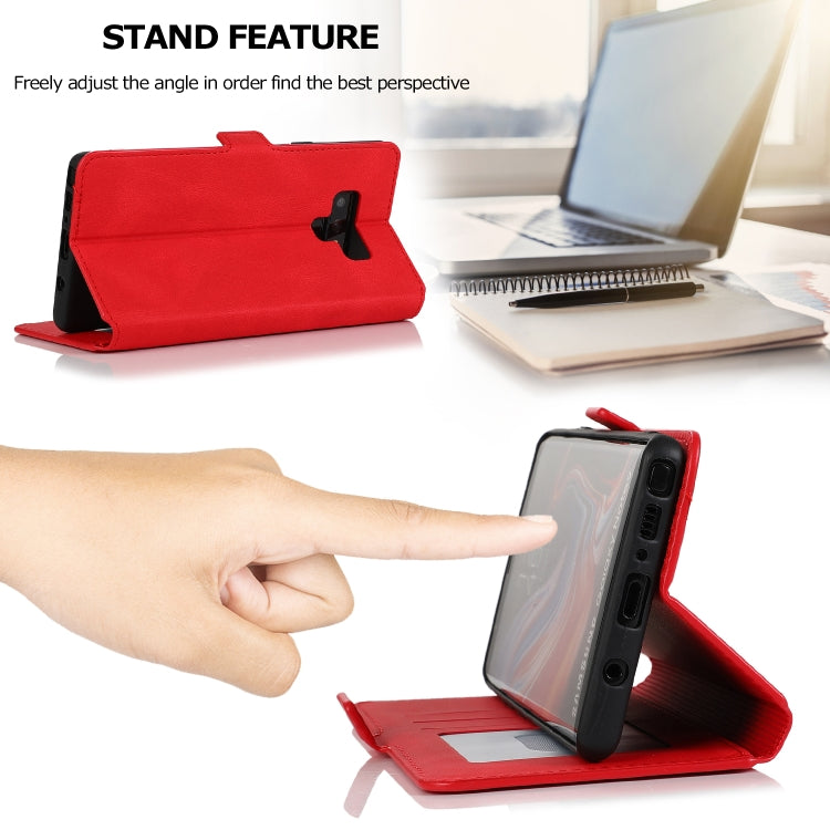 For Samsung Galaxy Note 9 Retro Magnetic Closing Clasp Horizontal Flip Leather Case with Holder & Card Slots & Photo Frame & Wallet