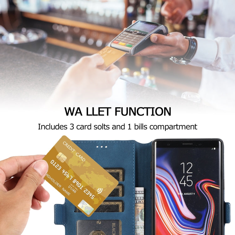 For Samsung Galaxy Note 9 Retro Magnetic Closing Clasp Horizontal Flip Leather Case with Holder & Card Slots & Photo Frame & Wallet