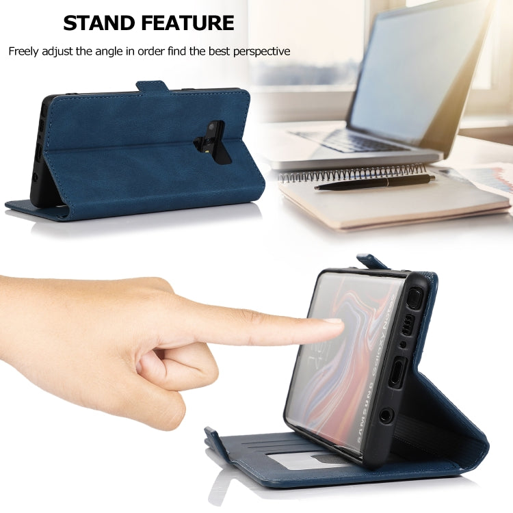 For Samsung Galaxy Note 9 Retro Magnetic Closing Clasp Horizontal Flip Leather Case with Holder & Card Slots & Photo Frame & Wallet