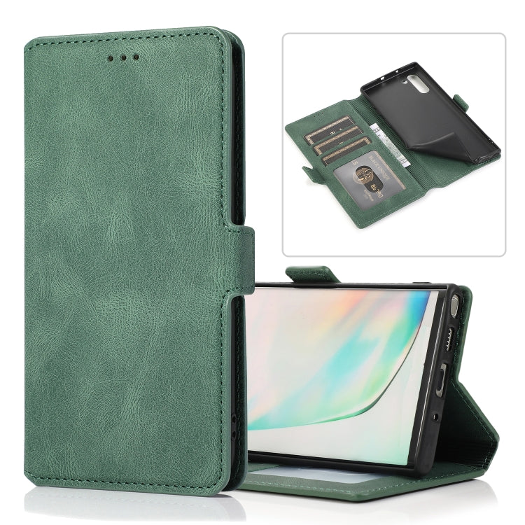 For Samsung Galaxy Note 10 Retro Magnetic Closing Clasp Horizontal Flip Leather Case with Holder & Card Slots & Photo Frame & Wallet