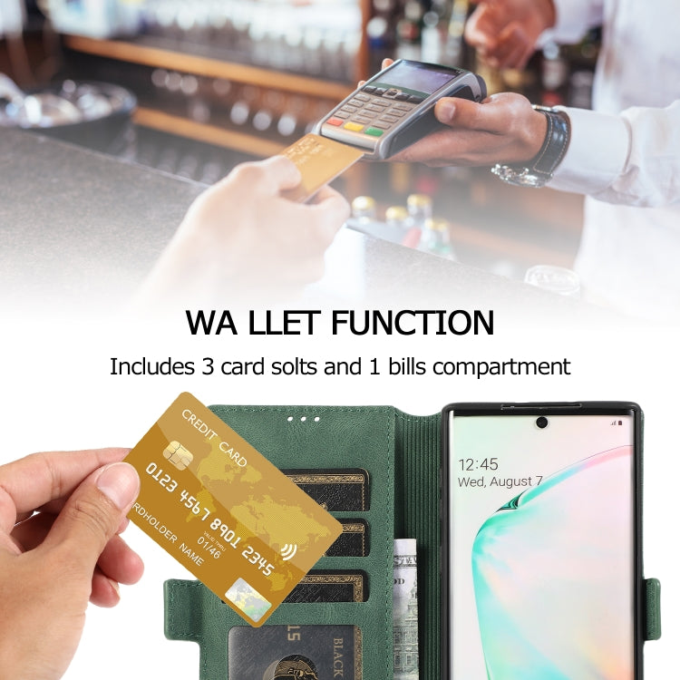 For Samsung Galaxy Note 10 Retro Magnetic Closing Clasp Horizontal Flip Leather Case with Holder & Card Slots & Photo Frame & Wallet