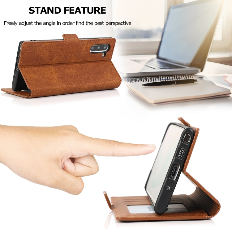For Samsung Galaxy Note 10 Retro Magnetic Closing Clasp Horizontal Flip Leather Case with Holder & Card Slots & Photo Frame & Wallet