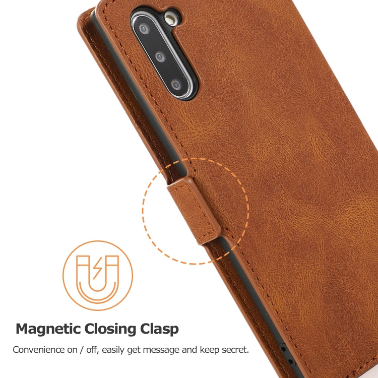 For Samsung Galaxy Note 10 Retro Magnetic Closing Clasp Horizontal Flip Leather Case with Holder & Card Slots & Photo Frame & Wallet