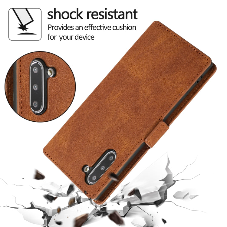 For Samsung Galaxy Note 10 Retro Magnetic Closing Clasp Horizontal Flip Leather Case with Holder & Card Slots & Photo Frame & Wallet