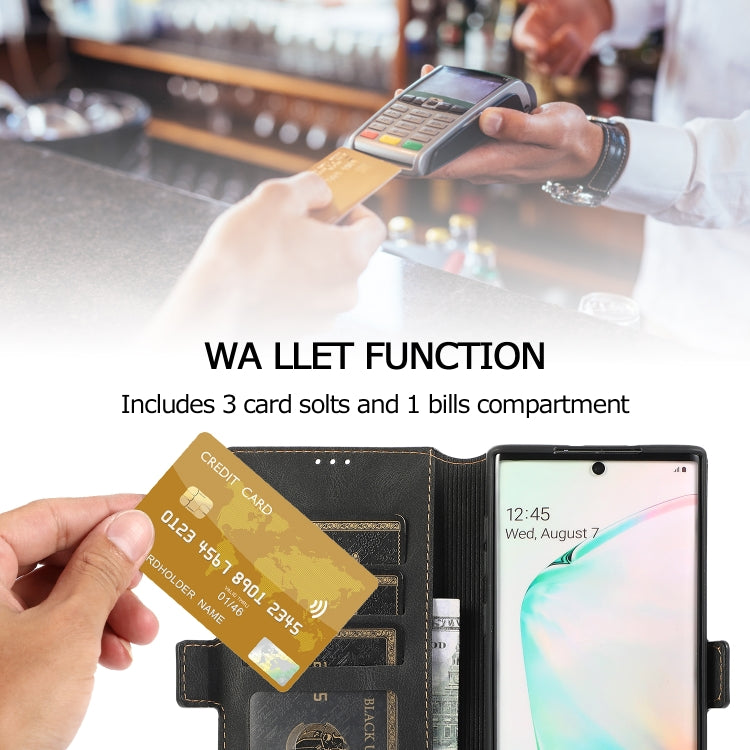 For Samsung Galaxy Note 10 Retro Magnetic Closing Clasp Horizontal Flip Leather Case with Holder & Card Slots & Photo Frame & Wallet