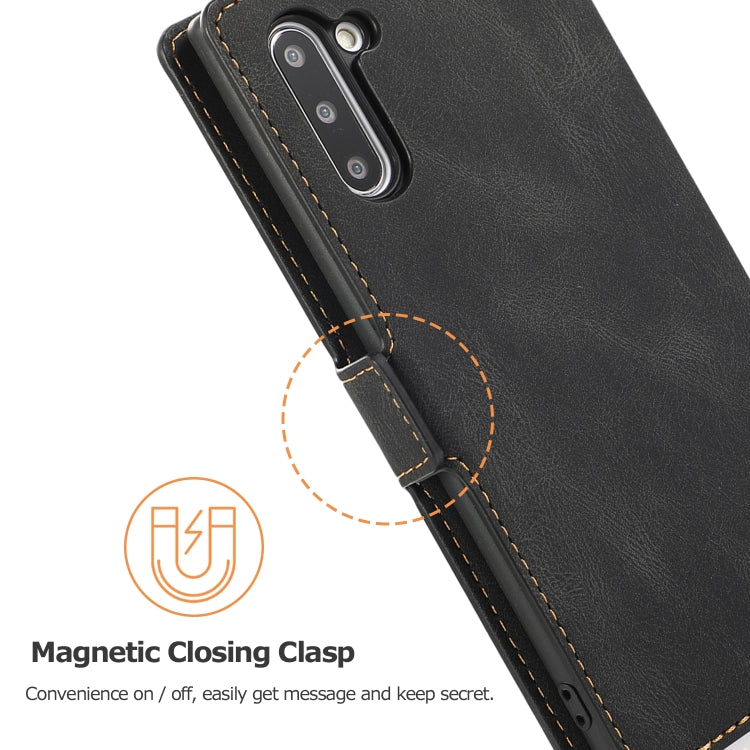 For Samsung Galaxy Note 10 Retro Magnetic Closing Clasp Horizontal Flip Leather Case with Holder & Card Slots & Photo Frame & Wallet