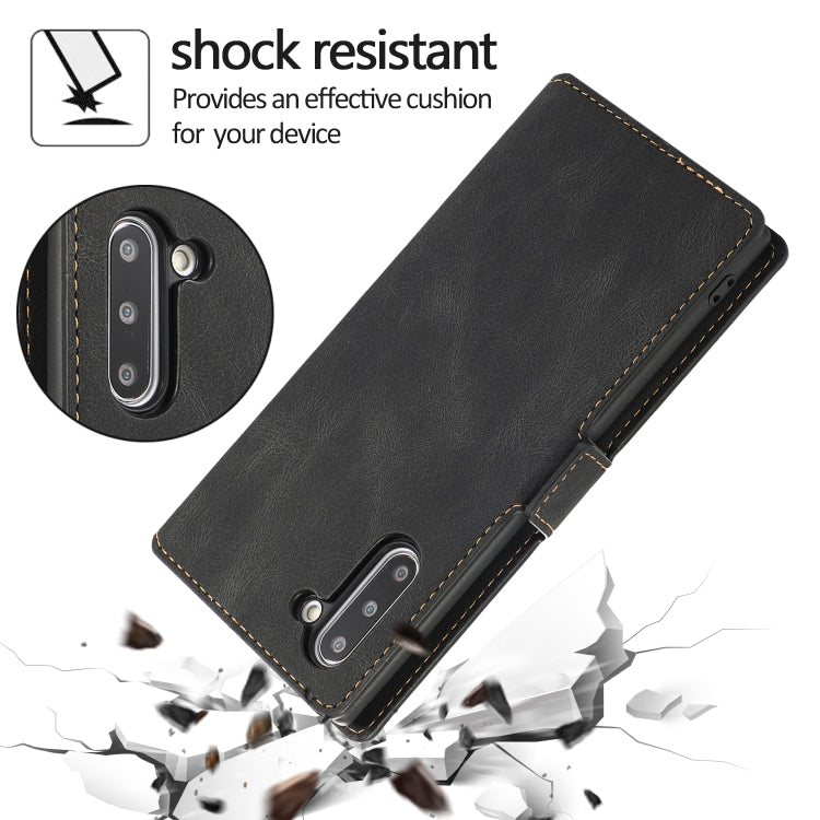 For Samsung Galaxy Note 10 Retro Magnetic Closing Clasp Horizontal Flip Leather Case with Holder & Card Slots & Photo Frame & Wallet