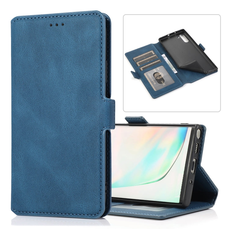 For Samsung Galaxy Note 10 Retro Magnetic Closing Clasp Horizontal Flip Leather Case with Holder & Card Slots & Photo Frame & Wallet