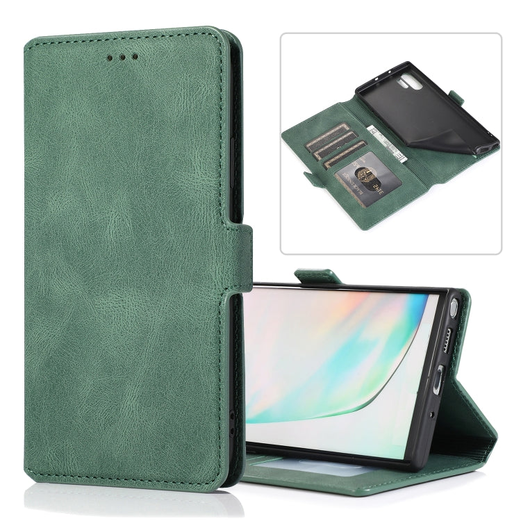 For Samsung Galaxy Note 10 Plus Retro Magnetic Closing Clasp Horizontal Flip Leather Case with Holder & Card Slots & Photo Frame & Wallet