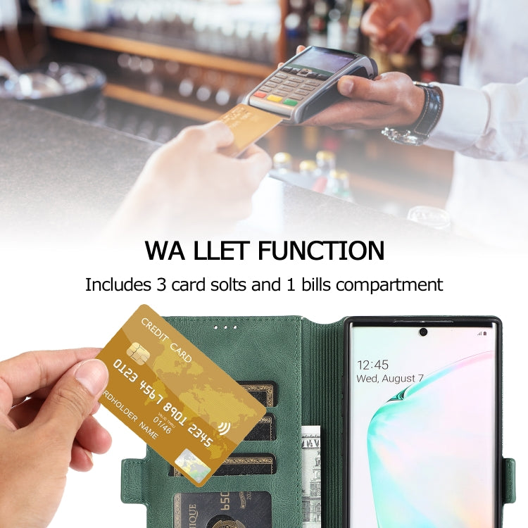 For Samsung Galaxy Note 10 Plus Retro Magnetic Closing Clasp Horizontal Flip Leather Case with Holder & Card Slots & Photo Frame & Wallet