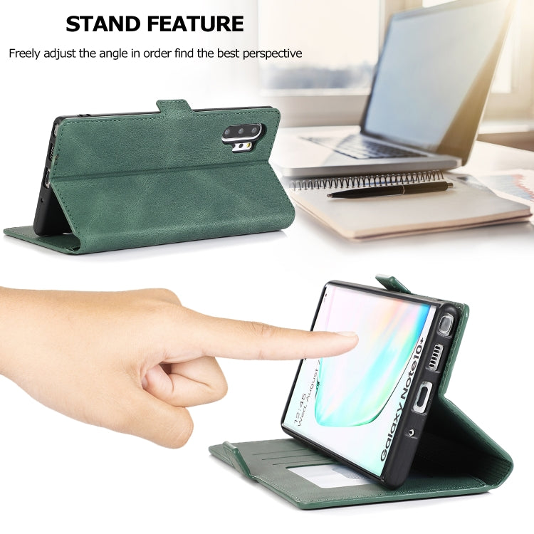 For Samsung Galaxy Note 10 Plus Retro Magnetic Closing Clasp Horizontal Flip Leather Case with Holder & Card Slots & Photo Frame & Wallet