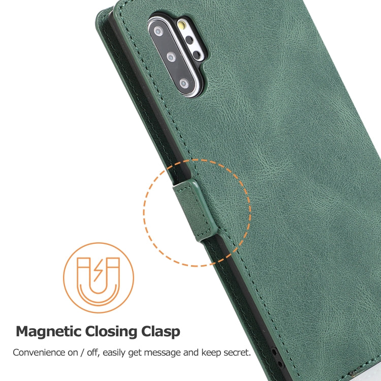 For Samsung Galaxy Note 10 Plus Retro Magnetic Closing Clasp Horizontal Flip Leather Case with Holder & Card Slots & Photo Frame & Wallet