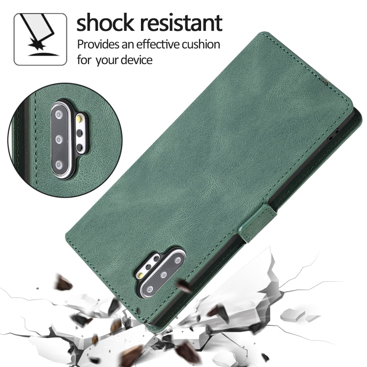 For Samsung Galaxy Note 10 Plus Retro Magnetic Closing Clasp Horizontal Flip Leather Case with Holder & Card Slots & Photo Frame & Wallet