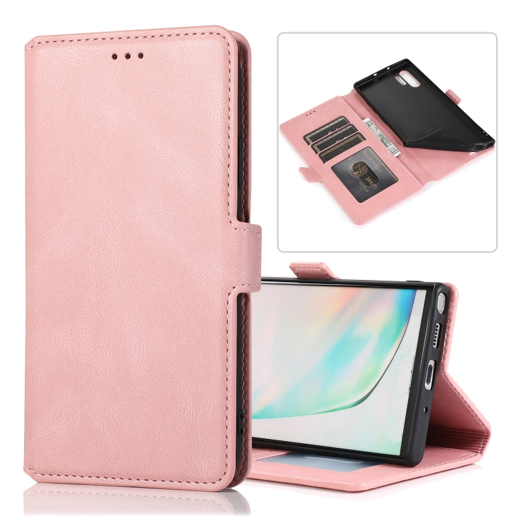 For Samsung Galaxy Note 10 Plus Retro Magnetic Closing Clasp Horizontal Flip Leather Case with Holder & Card Slots & Photo Frame & Wallet